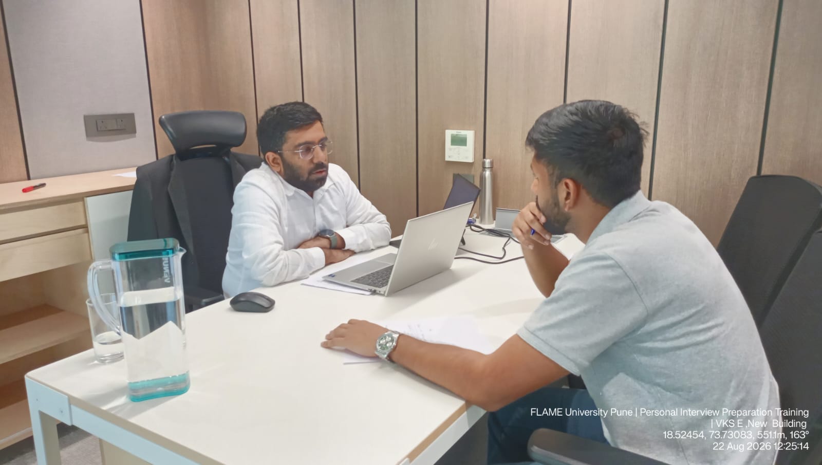 One-on-one interview preparation session